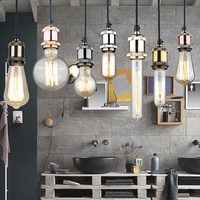 Mini suspension industrielle, câble recouvert de tissu, ensemble de cordon E27, support d'ampoule vintage, kit de câblage de lampe, lampe suspendue LED