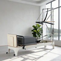 Reformer Pilates Tour Blanche en Bois de Haute Qualité, Personnalisable (Couleurs et Logo), Demi-Tour pour Studio de Yoga et Pilates