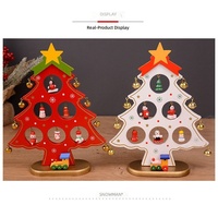 Décorations de Noël créatives faites à la main en bois brillant Shunbei, en forme d'arbre, écologiques, style européen, vente en gros