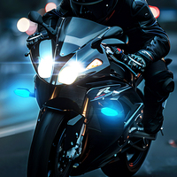 Lampe indicatrice de projection pour moto et véhicule électrique, clignotant LED, feu arrière RGB, projecteur d'ombre 12V-24V IP67