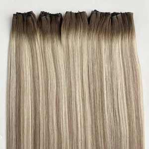 Extensiones de Cabello Humano Ruso Invisibles, Finas, Sin Costuras, Doble Trama, Cabello Virgen Remy, Cutícula Alineada, Permanente, Todos los Colores - Product Image 6