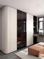 Armoire en bois massif écologique avec portes coulissantes, moderne, gain de place, pour chambre à coucher, avec miroir et coiffeuse, directement de l'usine