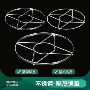 ที่วางหม้อสแตนเลส แผ่นฉนวนกันความร้อน ทรงกลม 8 มม. แผ่นรองโต๊ะครัว ป้องกันการลวก ทนความร้อนสูง - Product Image 2