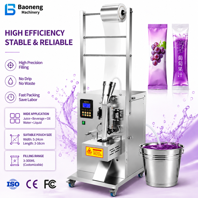 Automatic Liquid Sachet Packaging Machine VFFS Filling Sealing Machine for Juice Beverage Water Stick Pack Pouch Packing