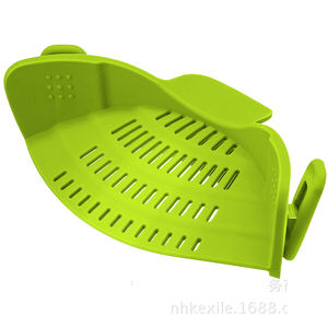 Kitchen Fruit Vegetable Clip on Pot Silicone Pasta <b>Strainer</b> <b>Colander</b> - Product Image 5