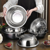 Vente en Gros : Ensemble de Bols de Cuisine en Acier Inoxydable, Grands Saladiers Profonds pour Mélange, Pâtisserie et Cuisson