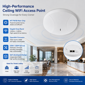 Routeurs OpenWrt Wi-Fi <span class=keywords><strong>6</strong></span> AX3000 avec chipset MT7981B haute performance, <span class=keywords><strong>AP</strong></span> sans fil de plafond de qualité professionnelle, <span class=keywords><strong>AP</strong></span> Wi-Fi <span class=keywords><strong>6</strong></span> de plafond pour hôtel - Product Image 5