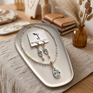 Collar de Perlas Blancas de Aleación de Lujo para Mujer con Pendientes, Cadena de Cuentas de Estilo Minimalista, Joyería de Moda, Regalos para Fiestas y Días Festivos - Product Image 3