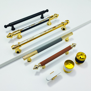 Rubberen T Plastic Handgrepen Meubels Goud Zwart Kast Kichen Trekt Deuren Lederen Trekhandgreep Ladeknoppen & Handgrepen - Product Image 4