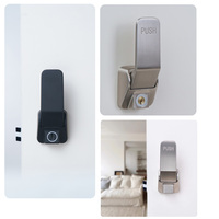 Poignée de porte moderne de designer avec système de verrouillage, en alliage d'aluminium de haute qualité, pour usage intérieur (salle de bain ou villa)