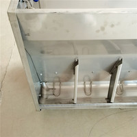 Mangeoire à porcs en acier inoxydable à 10 trous double face pour élevage porcin