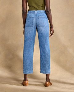 Pantalones Vaqueros de Mezclilla para Mujer, Estilo Informal, Cintura Alta, Corte Recto, Bordado Floral, Verano - Product Image 5