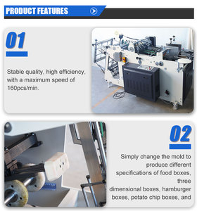 Máy làm hộp đựng thức ăn nhanh tự động dùng một lần, máy làm hộp giấy đựng hamburger, máy tạo hình hộp burger - Product Image 2