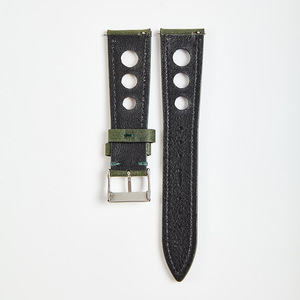 Bracelet de montre en cuir Crazy Horse pour homme, fait main, respirant, perforé, à libération rapide, bracelet de remplacement - Product Image 3