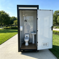 Toilette mobile préfabriquée en conteneur double avec lavabo