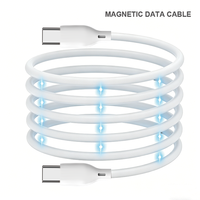 Câble de charge rapide magnétique en silicone 1M C-C 100W QC3.0 USB-TYPE-C pour téléphone/Type-C