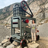 Petit concasseur à mâchoires mobile 5-20 Tph, machine de concassage de pierres avec tamis pour installation minière