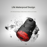 Feu arrière de vélo intelligent personnalisé, lampe torche 4 LED en alliage d'aluminium, étanche, alimenté par batterie, 6 modes, allumage/extinction automatique pour route et montagne