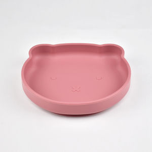 Factory <b>Bear</b> Baby Feeding Bowl <b>Cute</b> Silicone Plate Animal Kid Friendly Suction For Toddler Weaning Bpa Free - Product Image 3