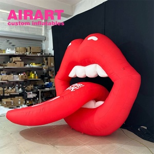Fondo fotográfico Ideas para chica, boca abierta Sexy para fiesta de cumpleaños, labios inflables grandes para escenario, accesorios para eventos, globo inflable - Product Image 4