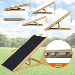 Escalier <span class=keywords><strong>pour</strong></span> animaux de compagnie en bois à étiquette privée, escalier <span class=keywords><strong>pour</strong></span> animaux de compagnie (4 niveaux), <span class=keywords><strong>rampe</strong></span> <span class=keywords><strong>pour</strong></span> animaux de compagnie de grande taille <span class=keywords><strong>pour</strong></span> véhicule, hauteur réglable avec tapis antidérapant - Product Image 6