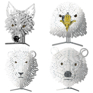 Vente chaude Produits En <span class=keywords><strong>Métal</strong></span> Puzzle Loup Aigle Lion Ours <span class=keywords><strong>Tête</strong></span> De Bureau Ornement 3D Blocs De Construction En <span class=keywords><strong>Métal</strong></span> Puzzle Jouets pour Enfants Adultes - Product Image 6
