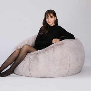 <span class=keywords><strong>Housse</strong></span> <span class=keywords><strong>de</strong></span> chaises en fourrure <span class=keywords><strong>de</strong></span> haricots, remplissage en mousse <span class=keywords><strong>de</strong></span> haute qualité, personnalisé, pour paresseux, crème, sac à dos, <span class=keywords><strong>canapé</strong></span> - Product Image 6