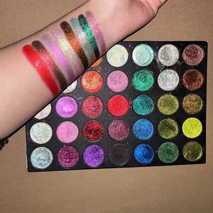 Vegan Pigmented Holographic Chameleon Duochrome Multi Duochrome Makeup <strong>Eyeshadow</strong> <strong>Palette</strong> More Than 100colors Available - Product Image 5