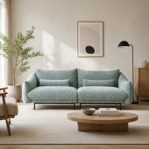 Sofá Moderno <span class=keywords><strong>para</strong></span> Sala de Estar con Tapicería de Cuero y Tela, con Relleno de Esponja - Product Image 1