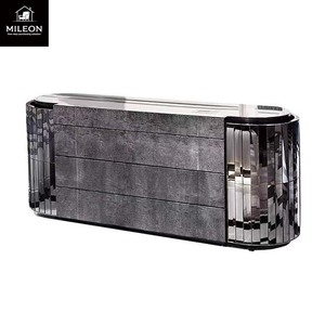 <span class=keywords><strong>Credenza</strong></span> di Lusso a Specchio, Mobile <span class=keywords><strong>Moderno</strong></span> di <span class=keywords><strong>Design</strong></span> con Pannello in Legno Texturizzato per Arredamento Villa - Product Image 1