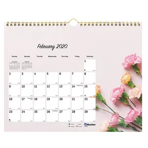 slide large spiral printed decorative planner poster office system traditional special organization yearly wall calendar yearly