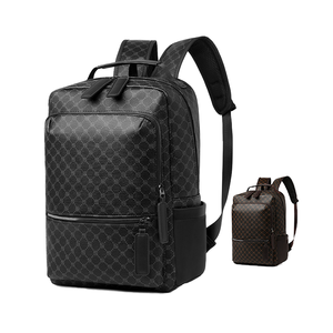 Individuelles Logo Premium PU-Leder Wasserdichter Herren Business Büro Reise 15 Zoll Laptop Rucksack für Männer - Product Image 5