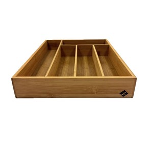 Bamboo <b>Storage</b> <b>Box</b> Rectangle Office Organizer <b>Drawer</b> Divider For Desktop Organization - Product Image 2