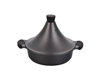 Tajine marocain en aluminium émaillé avec couvercle conique de 28 cm et 32 cm, pot de cuisson antiadhésif