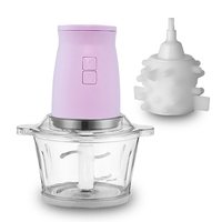 500W ABS 2L Baby Food Processor (Multifunctional Electric Meat Grinder Blender Chopper Set Variable Speed Low Noise for Kitchen)