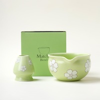 Matcha Chawan OEM Logo Impression Bec Verseur En Céramique Personnalisé Bol À Matcha Kits Outils