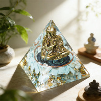Pyramide d'Orgonite, Cristaux Énergétiques, Copeaux de Sphère, Obsidienne, Résine, Arbres de Guérison, Pyramides Chakra, Ornements de Décoration Intérieure