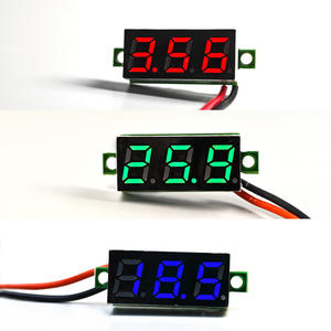 Panel Voltmeter Digital LED, komponen elektronik pengukur tegangan 0.36 inci <span class=keywords><strong>3</strong></span> Digit DC 4.7 ~ 30V - Product Image 2