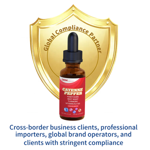 Extrait de piment de Cayenne en gros, OEM, gouttes liquides, 100% végétal, conforme aux normes européennes, étiquetage et emballage personnalisés - Product Image 2