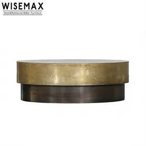 Luz de lujo moderno de muebles de acero inoxidable forma Oval moderno latón antiguo mesa de café MESA DE