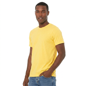 Camisetas de punto transpirables y cómodas de cuello redondo y manga corta para hombre, diseño casual, venta al por mayor, mezcla de telas - Product Image 1
