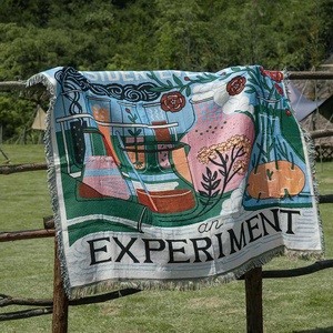 Couverture de tapisserie tissée de tapis de pique-nique d'expérience de flore de haute qualité pour le <span class=keywords><strong>camping</strong></span> - Product Image 1