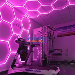 Nouveaux kits d'éclairage hexagonal avec LED rvb vibrante à changement de couleur, connexion de centaines de Modes de couleur et d'effets d'éclairage