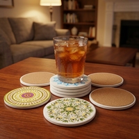 Sous-verres créatifs en céramique pour animaux de compagnie, résistants à la chaleur, écologiques, épaisseur 10 mm, tapis pour tasses à café, ensemble de sous-verres amusants pour cadeau de Noël