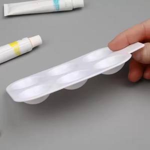 BOMEIJIA gros <span class=keywords><strong>Palette</strong></span> en plastique Art <span class=keywords><strong>peinture</strong></span> plateau <span class=keywords><strong>de</strong></span> <span class=keywords><strong>dessin</strong></span> en plastique 6 puits <span class=keywords><strong>Palette</strong></span> pour acrylique aquarelle blanc <span class=keywords><strong>peinture</strong></span> <span class=keywords><strong>palette</strong></span> - Product Image 5