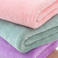 Serviettes de toilette super douces 35x75cm et serviettes de bain 70x140cm, vente en gros, ensembles de serviettes de bain en microfibre corail multicolores personnalisés