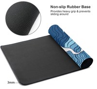 Tapis de souris de jeu en caoutchouc avec repose-poignet, design de dessin animé, mousse Poron artisanale, sublimation, base antidérapante, en stock