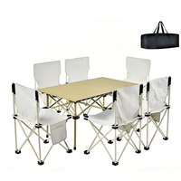 Ensemble table et chaises pliantes 4 places ODM OEM en acier carbone, durable et portable, pour camping, événements, festivals, vente en gros