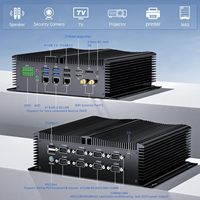Mini PC industriel sans ventilateur, ordinateur de bureau, processeur Core, Win-11 Pro, DP/2* 4K 60Hz, 3x2.5G ports LAN, module 4G, WiFi6/BT5.2 en stock