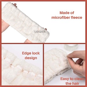 Bandeau ovale en microfibre élastique avec logo personnalisé pour spa, maquillage, yoga, sport, douche et brossage des cheveux - Product Image 4